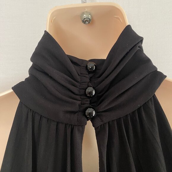 Gorgeous Black Halter Dress with Accordion Pleats – Size 4 – Soft & Elegant - Picture 11 of 16